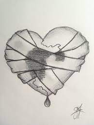 See how basic shapes can turn into amazing pieces of artwork! Pin By Steven Macias On Heartbreaker Heart Drawing Heartbroken Drawings Sketches