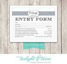 Drawing Form Template Raffle Thirty One Entry Iinan Co