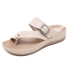 Zapzeal Ladies Low Wedge Fit Flip Flop Sandal Toe Post Summer Slippers Shoes Size 3 8