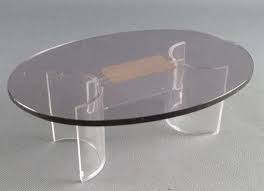 Clear Plastic Design Coffee Table Dolls