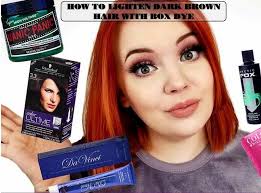 to lighten dark brown hair with box dye