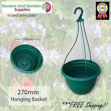 270mm Hanging Basket Green Saucerless