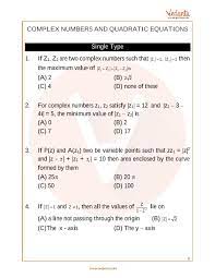 jee main complex numbers and quadratic