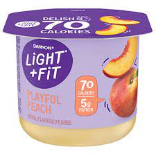 light fit nonfat yogurt peach 5 3oz
