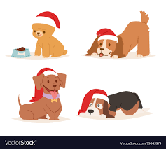 christmas dog cute cartoon puppy