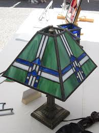 prairie style lamp stained glass