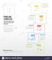 Vector Infographic Vertical Timeline Template Made From Thin Line