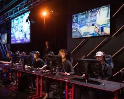 group of professional esports players competing in a highstakes tournament