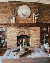 Designs To Complement A Red Brick Fireplace