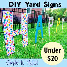 inexpensive diy yard signs the