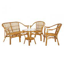 4.5 out of 5 stars. Milano 4pc Natural Rattan Furniture Set Glass Rattan Natural Clanbay Cb14324