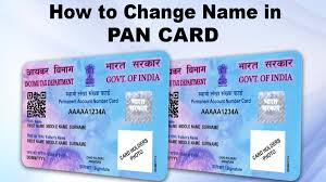 change the name in pan card
