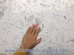 Wausau tile's epoxy terrazzo slabs add durability and strength to your project with a polished finish that comes in numerous color options. Large Aggregate White Terrazzo Slabs And Tiles Suppliers Enming Stone