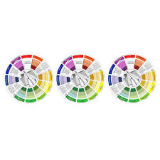 2x Coloring Matching Guide Color Wheel Mixing Chart For