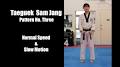Taekwondo Beginner Pattern 3- Taeguek Sam Jang - YouTube