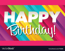 Colorful Happy Birthday Royalty Free Vector Image