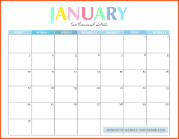 Editable Calendar Template Template Business