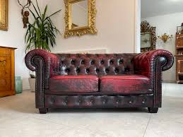 chesterfield 2er clubsofa couch oxblood