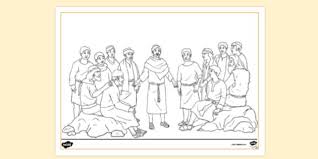 Free pentecost coloring pages for kids. Free Jesus His Disciples Bible People Colouring Page Twinkl