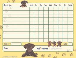 Free Kids Behavior Charts Dogs Theme Kid Pointz