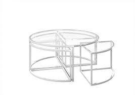 omari grande round glass coffee table
