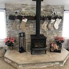 Rustic Fireplace Mantel With Metal
