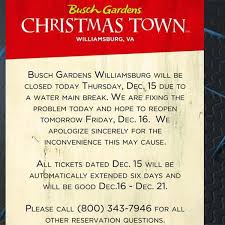 busch gardens williamsburg forced to