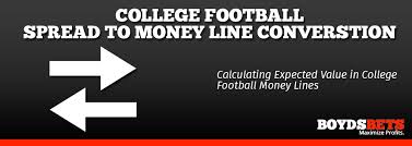Unlike points spread which is based on who wins and by how much, a moneyline bet does not consider points spread. Converting College Football Point Spreads Using Moneyline Calculator