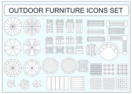 Simple Outdoor Furniture Vector Icons