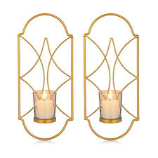 Metal Wall Sconce Candle Holder Decor