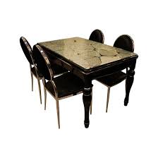Glass Topped Dining Table Set 4