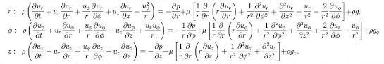 Navier Stokes Equations Comtional