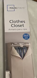 single tier zippered clothes closet