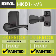 ideal security matte black gl lever set