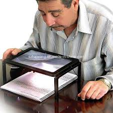China A4 Full Page Foldable Magnifier 3x Giant Large Hands Free Magnifying Glass With Light Led Magnifier For Reading China Fullpage Magnifier Read Magnifier