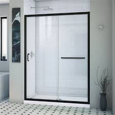 Satin Black Shower Door