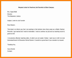 Sample Transfer Letter For Teacher Magdalene Project Org