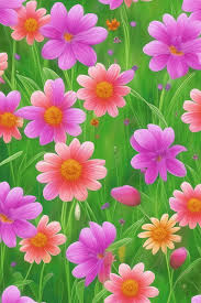 beautiful realistic whimsical flowers