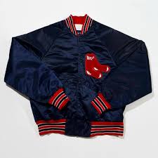 Boston Red Sox Starter First Label Satin Baseball Jacket Size Large Circa 1970s