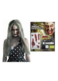zombie women wig and makeup kit