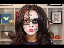 broken doll halloween makeup tutorial