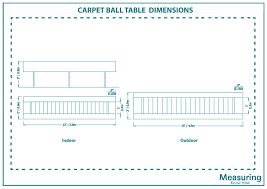 carpetball table dimensions