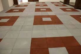 beige gym rubber flooring tile