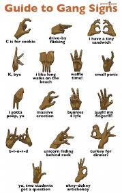 guide to gang signs poster