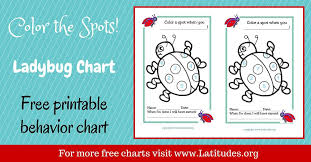 Free Behavior Chart Color Ladybug Spots Acn Latitudes