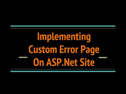 custom error page in asp net c