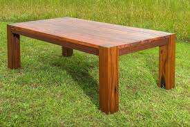 solid hardwood outdoor table
