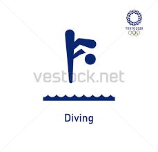 During the 129th ioc session in rio de janeiro, brazil, in 2016, the international olympic committee added sport climbing to the programme of the olympic games tokyo 2020. Diving Pictogram Tokyo 2020 Olympics Pictograms Vector Vestock