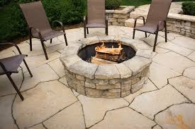 Flagstone Patio Ideas With Fire Pit
