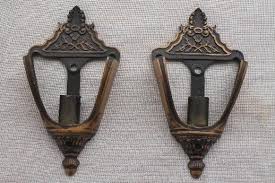 Antique Slip Shade Sconces Pair Of Wall